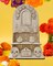 Dia De Los Muertos Altar with Altar Supplies 25pcs Coloured Wood(Woody)4.3"D x 7"W x 11.8"H